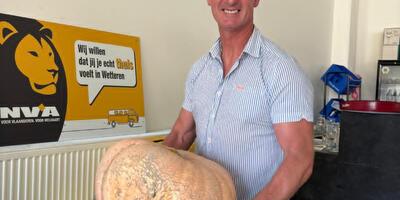 hoeveel weegt de pompoen?